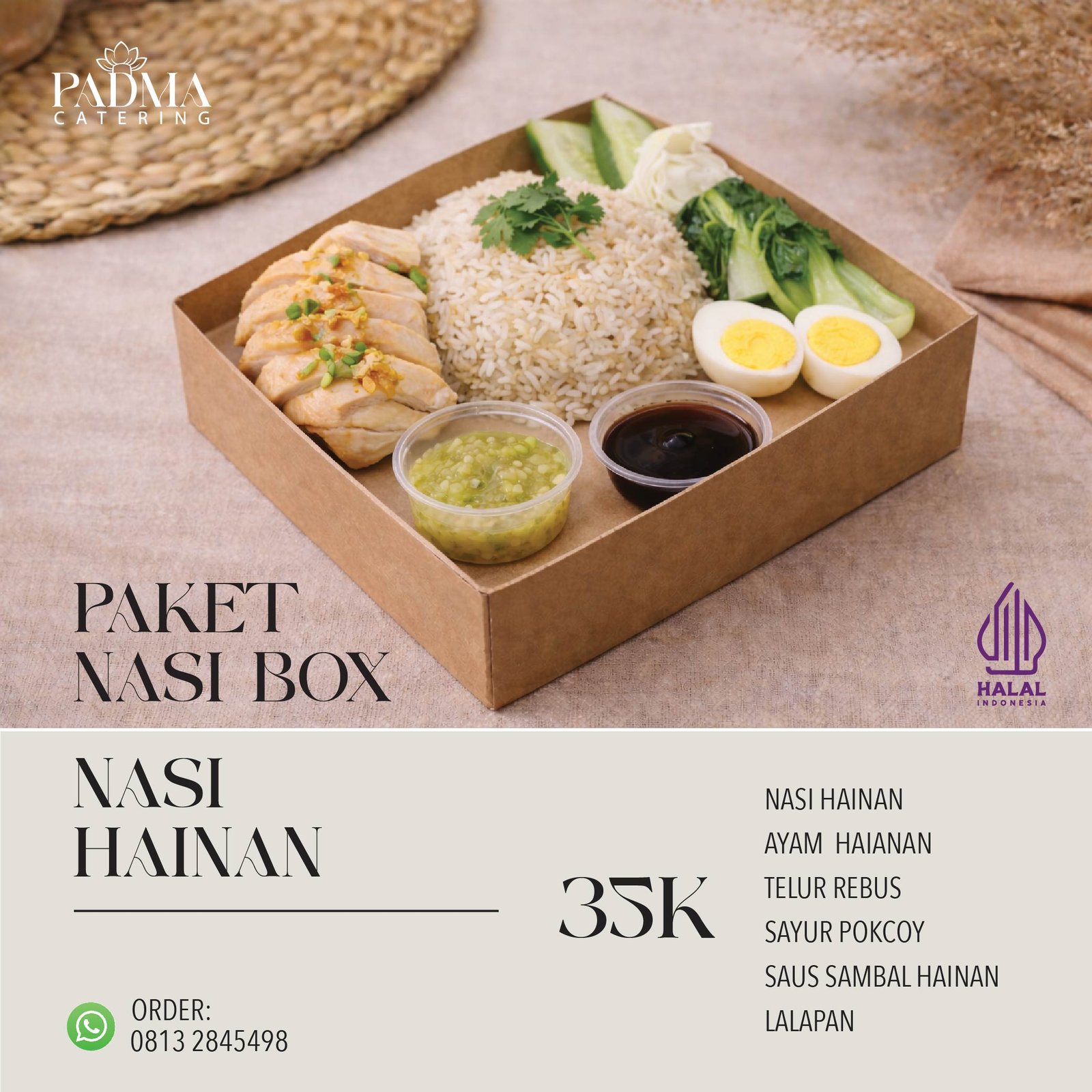 Nasi Box Hainan 30K Padma Catering Jakarta